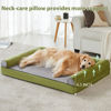 Picture of BFPETHOME Washable Dog Beds for Large Dogs, Orthopedic Dog Bed Large, Big Dog Couch Bed with Removable Washable Cover, Waterproof Lining and Nonskid Bottom, Egg-Crate Foam Pet Sofa Bed for Sleeping