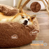 Picture of Bedsure Calming Dog Bed for Medium Dogs - Donut Washable Medium Pet Bed, 30 inches Anti-Slip Round Fluffy Plush Faux Fur Cat Bed, Fits up to 45 lbs Pets, Caramel