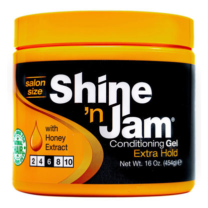 Picture of Shine N Jam Conditioning Gel Extra Hold 16 Ounce Jar (473ml) (6 Pack)