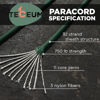 Picture of TECEUM Paracord Type IV 750 lb Dark Emerald Green - 1000 ft 100% Nylon Strong Tactical MIL-SPEC Parachute Cord - Survival Rope Emergency Para Cord 11 Strands Core EDC Camping Hiking Military Gear 022а