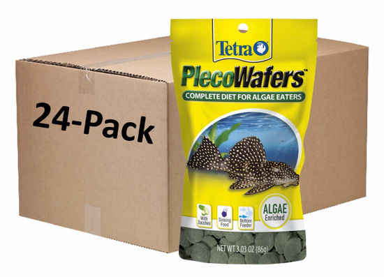 Picture of Tetra PlecoWafers Nutritionally Balanced Fish Food For Algae Eaters, 3.03 OZ (Pack of 24)