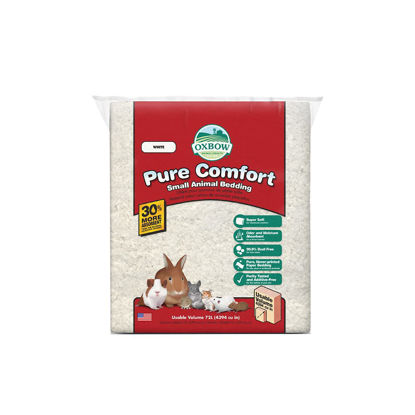 Picture of Oxbow Pure Comfort Small Animal Bedding - Odor & Moisture Absorbent, Dust-Free Bedding for Small Animals, White, 72 Liter Bag