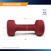 Picture of Marcy Neoprene Dumbbell, Single Piece, 8-lb, Burgundy