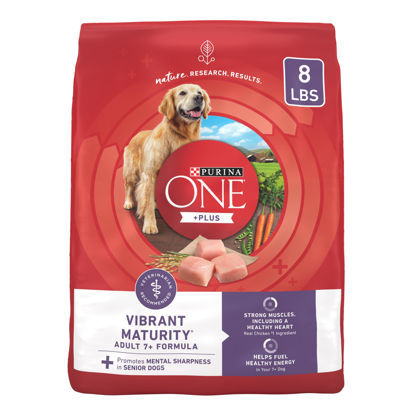 Picture of Purina ONE High Protein Dry Senior Dog Food Plus Vibrant Maturity Adult 7 Plus Formula - 8 lb. Bag