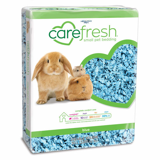 Picture of carefresh 99% Dust-Free Blue Natural Paper Small Pet Bedding with Odor Control, 50 L