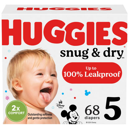 Picture of Huggies Size 5 Diapers, Snug & Dry Baby Diapers, Size 5 (27+ lbs), 68 Count, Packaging May Vary