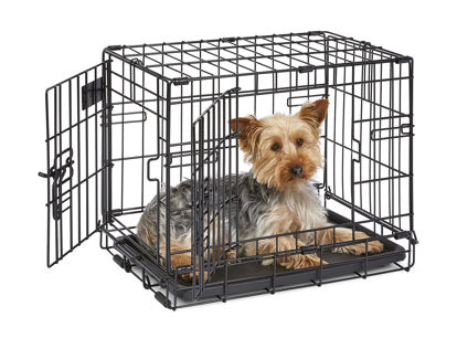 Picture of MidWest Homes for Pets Newly Enhanced Double Door iCrate Dog Crate, Includes Leak-Proof Pan, Floor Protecting Feet, Divider Panel & New Patented Features