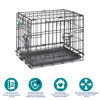 Picture of MidWest Homes for Pets Newly Enhanced Double Door iCrate Dog Crate, Includes Leak-Proof Pan, Floor Protecting Feet, Divider Panel & New Patented Features