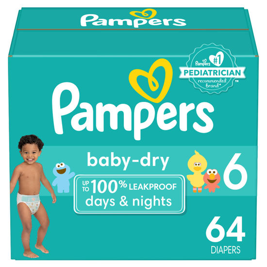 Picture of Pampers Baby Dry Diapers - Size 6, 64 Count, Absorbent Disposable Diapers