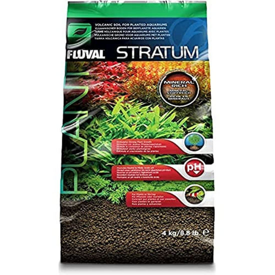 Picture of Fluval 12694 Plant and Shrimp Stratum for Freshwater Fish Tanks, 8.8 lbs. - Aquarium Substrate for Strong Plant Growth, Supports Neutral to Slightly Acidic pH