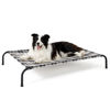 Picture of Bedsure Elevated Raised Cooling Cots Bed for Large Dogs, Portable Indoor & Outdoor Pet Hammock with Skid-Resistant Feet, Frame with Breathable Mesh, Checkered White, 49 inches