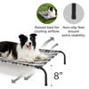 Picture of Bedsure Elevated Raised Cooling Cots Bed for Large Dogs, Portable Indoor & Outdoor Pet Hammock with Skid-Resistant Feet, Frame with Breathable Mesh, Checkered White, 49 inches