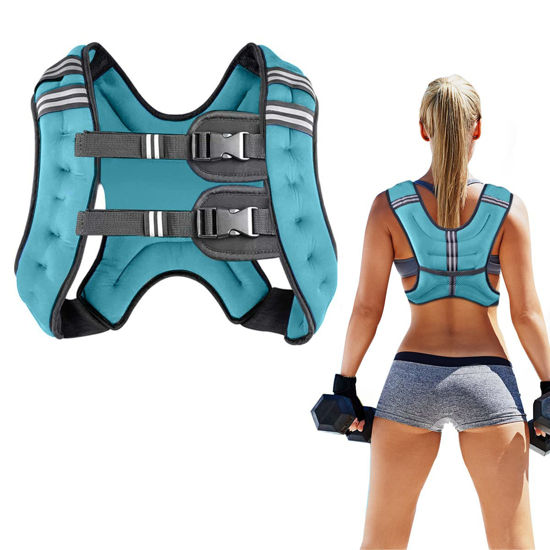 Picture of Prodigen Running Weight Vest for Men Women Kids 8 Lbs, Body Weight Vests for Training Workout, Jogging, Cardio, Walking, Elite Adjustable Weighted Vest Workout Equipment-Blue,8lbs