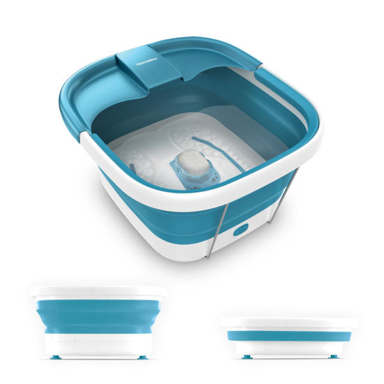 Picture of Homedics Smart Space Bubble Mate Collapsible Foot Spa, Heat-Maintaining, Bubble Massage with Pumice Stone and Splash Guard