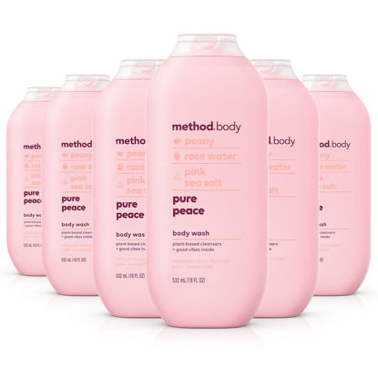 Picture of Method Body Wash, Pure Peace, Paraben and Phthalate Free, 18 oz (Pack of 6)