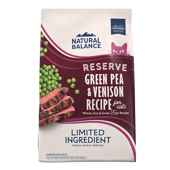 Picture of Natural Balance Limited Ingredient Reserve Grain Free Dry Cat Food, Green Pea & Venison Recipe, 8 Pounds