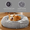 Picture of Bedsure Calming Dog Bed for Medium Dogs - Donut Washable Medium Pet Bed, 30 inches Anti-Slip Round Fluffy Plush Faux Fur Cat Bed, Fits up to 45 lbs Pets, Pale Grey