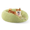 Picture of Bedsure Calming Dog Bed for Medium Dogs - Donut Washable Medium Pet Bed, Anti-Slip Round Fluffy Plush Faux Fur Cat Bed, Fits up to 45 lbs Pets, Green, 30 inches