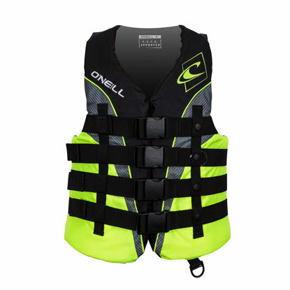 Picture of O'Neill Men's Superlite USCG Life Vest,Black/Lime/Smoke/Lime,L