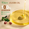 Picture of Yoken 100% Pure Jojoba Oil (EWG Verified, 1 Gallon) Organic Jojoba Oil Bulk Cold Pressed Unrefined Hexane Free Virgin Golden Jojoba Carrier Oil for Hair Skin Nails Massage Natural Face Moisturizer