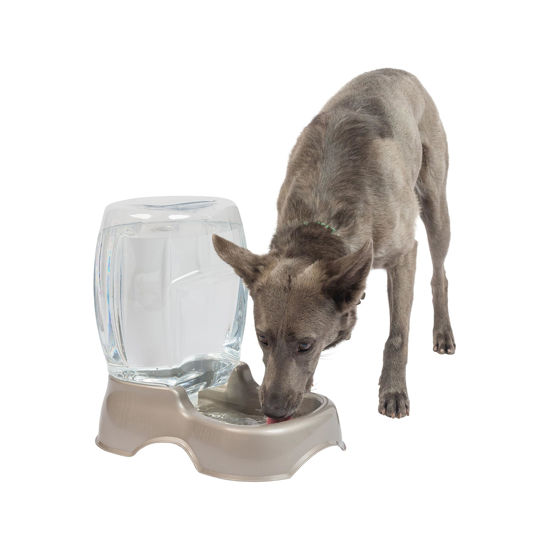 Picture of Petmate Pet Cafe Waterer Cat and Dog Water Dispenser 1.5 gallon, Pearl Tan