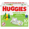 Picture of Huggies Natural Care Sensitive Baby Wipes, Unscented, Hypoallergenic, 99% Purified Water, 10 Flip-Top Packs (560 Wipes Total)