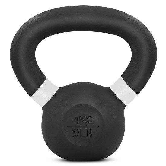 Picture of Yes4All Powder Coated Kettlebell Weights with Wide Handles & Flat Bottoms Cast Iron Kettlebells for Strength, Conditioning & Cross-Training