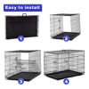 Picture of BestPet Large Dog Crate Dog Cage Dog Kennel Metal Wire Double-Door Folding Pet Animal Pet Cage with Plastic Tray and Handle,24 inches