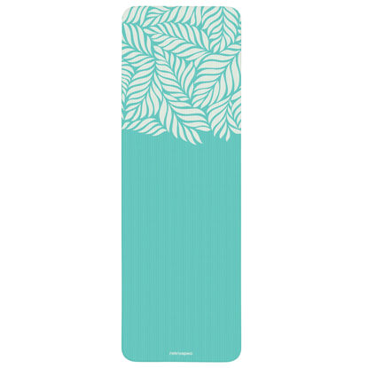 Picture of Retrospec Solana Yoga Mat 1/2" Thick w/Nylon Strap for Men & Women - Non Slip Excercise Mat for Yoga, Pilates, Stretching, Floor & Fitness Workouts, Blue Lagoon