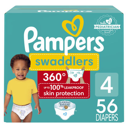 Picture of Pampers Swaddlers 360 Pull-On Diapers, Size 4, 56 Count for up to 100% Leakproof Skin Protection and Easy Changes