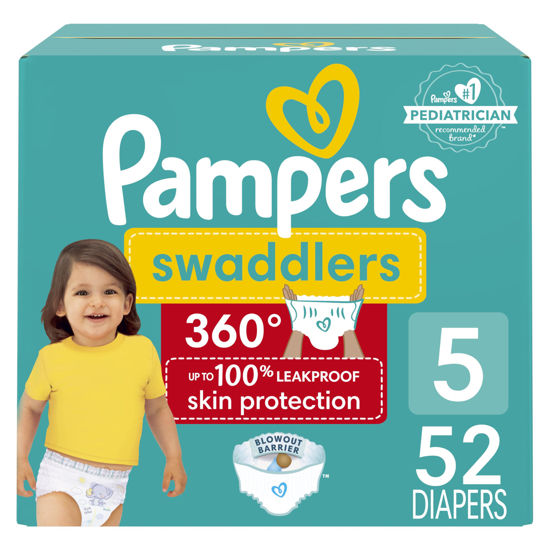 Picture of Pampers Swaddlers 360 Pull-On Diapers, Size 5, 52 Count for up to 100% Leakproof Skin Protection and Easy Changes