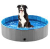 Picture of Jasonwell Foldable Dog Pet Bath Pool Collapsible Dog Pet Pool Bathing Tub Kiddie Pool Doggie Wading Pool for Puppy Small Medium Large Dogs Cats and Kids 39.5" Grey