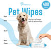 Picture of Petazy 400 Dog Wipes for Paws and Butt Ears Eyes | Organic Pet Wipes for Dogs | Unscented Dog Wipes Cleaning Deodorizing | Extra Thick Paw Wipes for Dogs Cats Pets | Bonus Glove Wipes Included