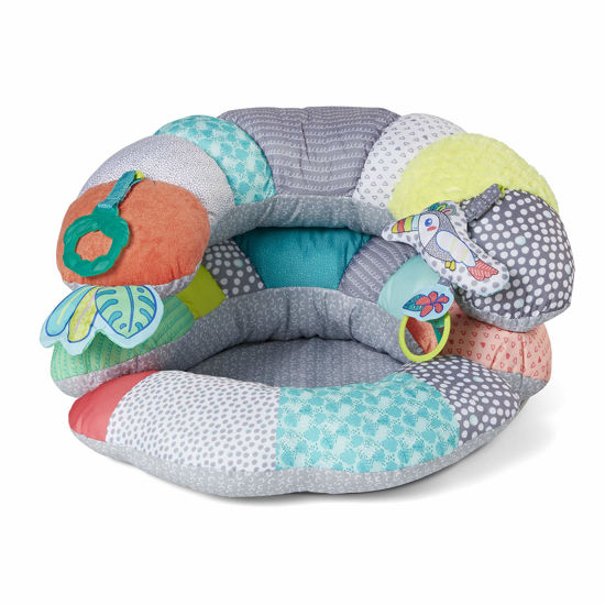 Picture of Infantino 2-in-1 Tummy Time & Seated Support - for Newborns and Older Babies, with Detachable Support Pillow and Toys, for Development of Strong Head and Neck Muscles