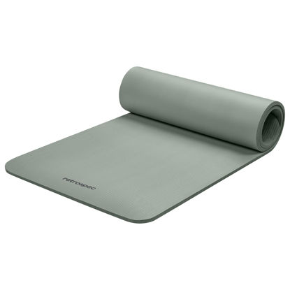 Picture of Retrospec Solana Yoga Mat 1/2" Thick w/Nylon Strap for Men & Women - Non Slip Excercise Mat for Yoga, Pilates, Stretching, Floor & Fitness Workouts, Sage