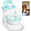 Picture of Real Feel Potty with Wipes Storage, Transition Seat & Disposable Liners - Realistic Toilet - Easy to Clean & Assemble - Jool Baby (Aqua)