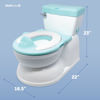 Picture of Real Feel Potty with Wipes Storage, Transition Seat & Disposable Liners - Realistic Toilet - Easy to Clean & Assemble - Jool Baby (Aqua)