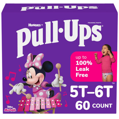 Picture of Pull-Ups Girls' Potty Training Pants, Size 5T-6T Training Underwear (46+ lbs), 60 Count