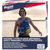 Picture of Oceans 7 USCG Universal Fit Adult Sized Life Jacket - Type III PFD Fits Chest Size 30” - 52” - Flexible-Fit Open-Sided Design - Blue/Red/Yellow