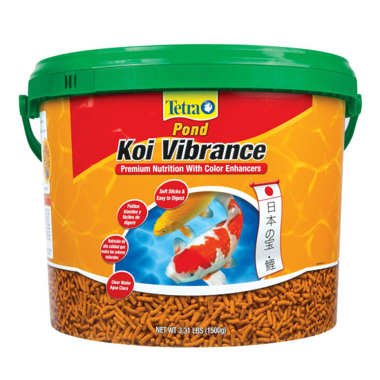 Picture of TetraPond Koi Vibrance, Soft Sticks, Easy to Digest Floating Pond Food, 3.31 lbs