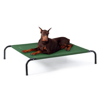 Picture of Bedsure XL Elevated Cooling Dog Bed Cot, Raised Pet Beds with No-Slip Feet, Stable Frame & Durable Supportive Teslin Recyclable Mesh, Breathable, Indoor and Outdoor, Multi Size Breathable Mesh