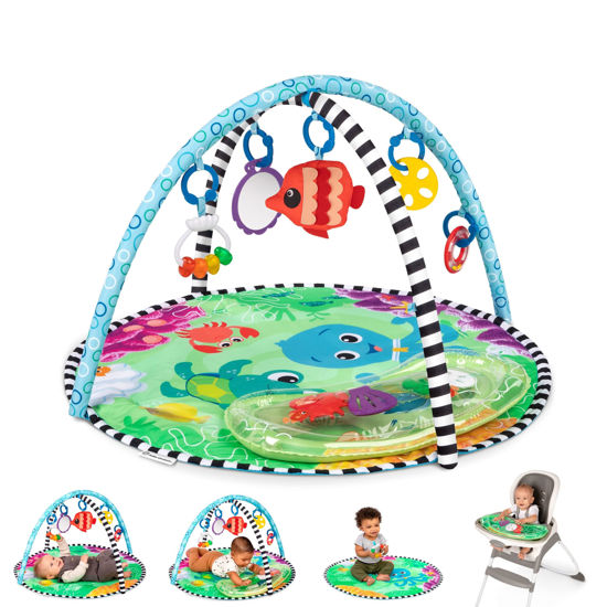 Picture of Baby Einstein Sea Floor Explorers 2-in-1 Water Mat Portable Tummy Time Activity Play Gym