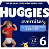 Picture of Huggies Size 6 Overnites Baby Diapers: Overnight Diapers, Size 6 (35+ lbs), 72 Ct