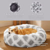 Picture of Bedsure Calming Dog Bed for Medium Dogs - Donut Washable Medium Pet Bed, 30 inches Anti-Slip Round Fluffy Plush Faux Fur Cat Bed, Fits up to 45 lbs Pets, Diamond Grey