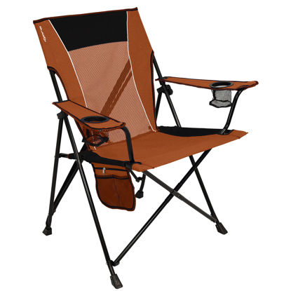 Picture of Kijaro Dual Lock Portable Camping Chairs - Enjoy the Outdoors with a Versatile Folding Chair, Sports Chair, Outdoor Chair & Lawn Chair - Dual Lock Feature Locks Position - Victoria Desert Orange