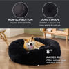 Picture of Bedsure Calming Dog Bed for Medium Dogs - Donut Washable Medium Pet Bed, 30 inches Anti-Slip Round Fluffy Plush Faux Fur Cat Bed, Fits up to 45 lbs Pets, Black