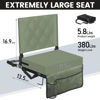 Picture of Sheenive Green Stadium Seats for Bleachers with Back Support, Padded Soft Comfy Backs and Cushion, Wide, Portable Folding Comfort Chair with Shoulder Strap, Perfect for Sports Events