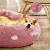 Picture of Bedsure Calming Dog Bed for Medium Dogs - Donut Washable Medium Pet Bed, 30 inches Anti-Slip Round Fluffy Plush Faux Fur Cat Bed, Fits up to 45 lbs Pets, Mauve Blush