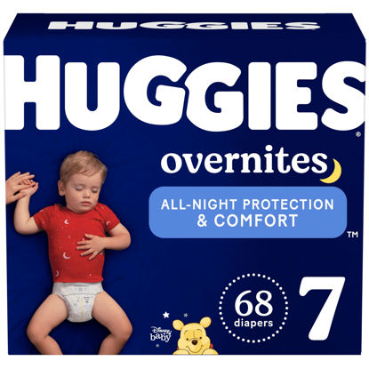 Picture of Huggies Size 7 Overnites Baby Diapers: Overnight Diapers, Size 7 (41+ lbs), 68 Ct (2 Packs of 34)