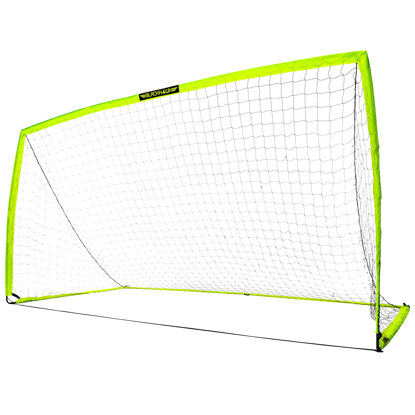 Picture of Franklin Sports Blackhawk Backyard Soccer Goal - Portable Kids Soccer Net - Pop Up Folding Indoor + Outdoor Goals - 12' x 6' - Optic Yellow